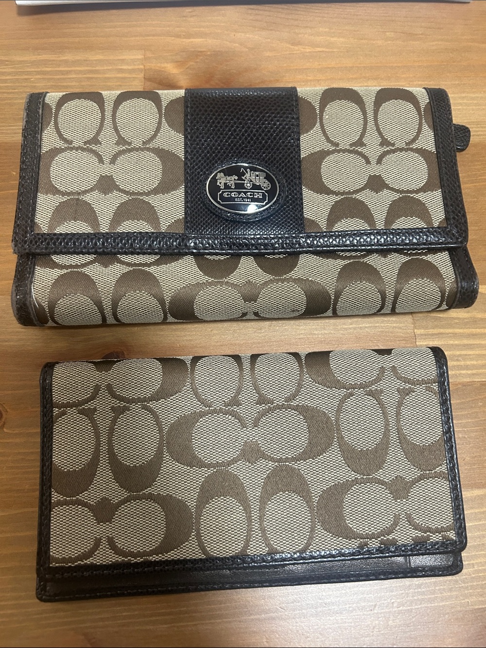 Vintage Coach Legacy Signature Wallets with  checkbook